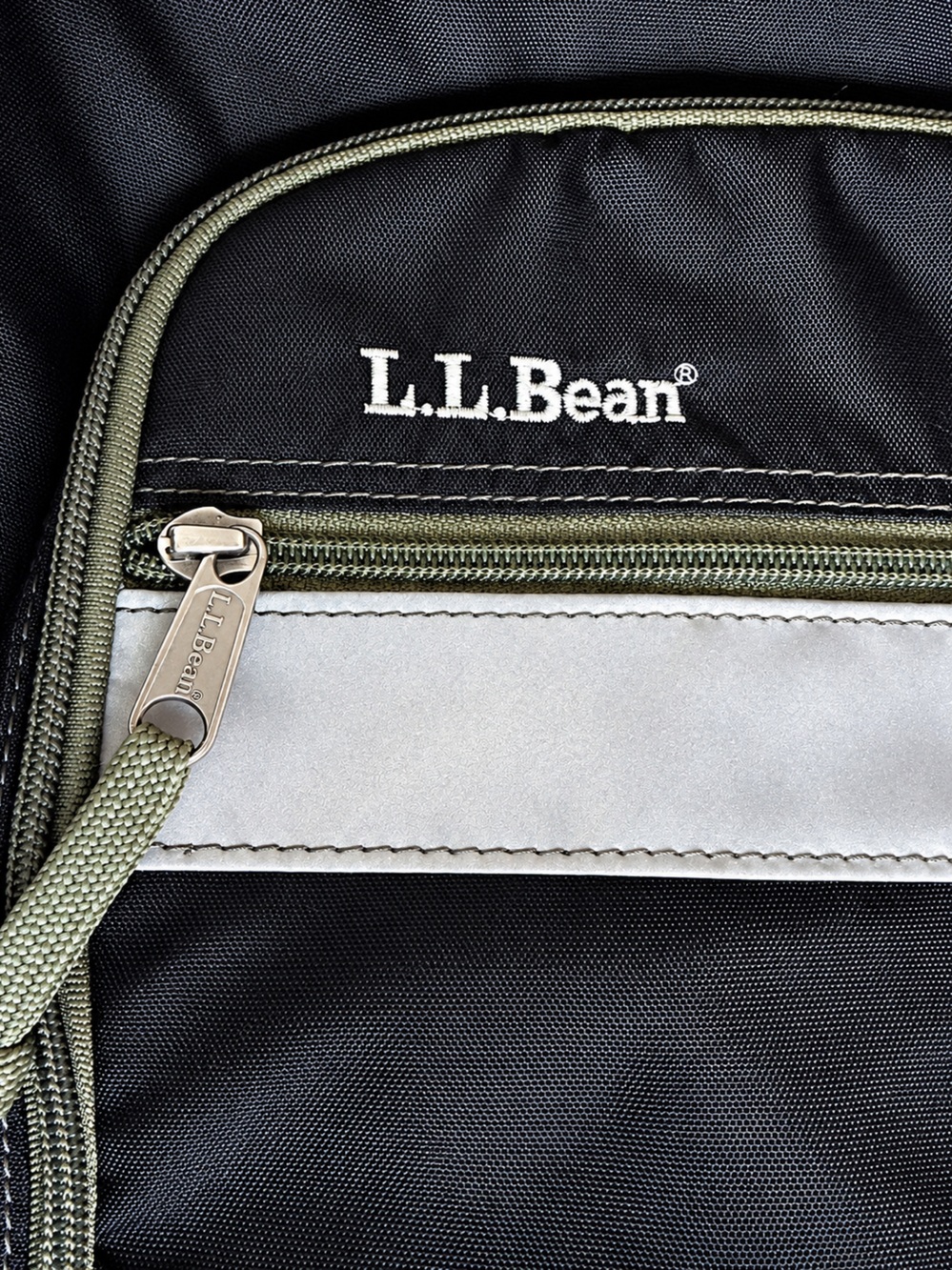 L.L. Bean Black Backpack 17.5–18” H × 13–14” W × 6.5–7” D